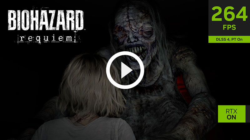 GeForce RTX 50 シリーズで『バイオハザード レクイエム』を体験しよう。