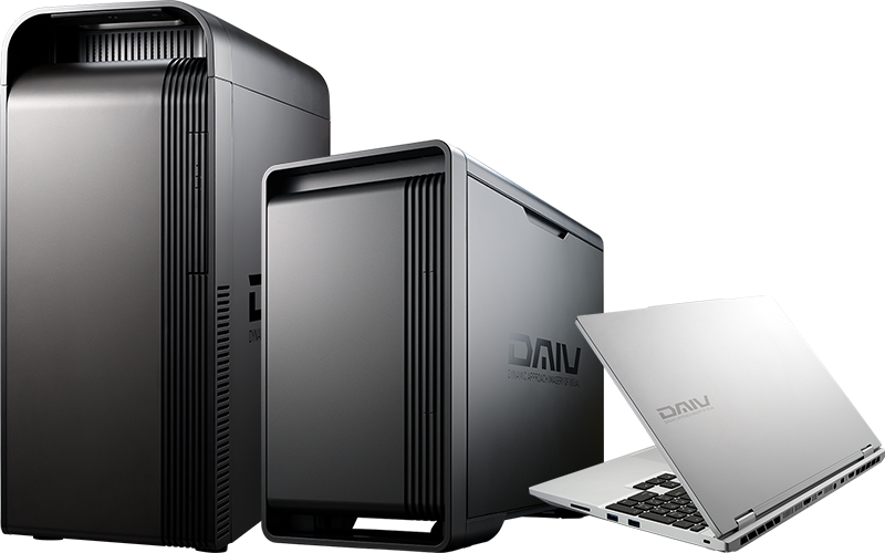 DAIV製品筐体フルタワー・ミニタワー・S5シリーズノートPC