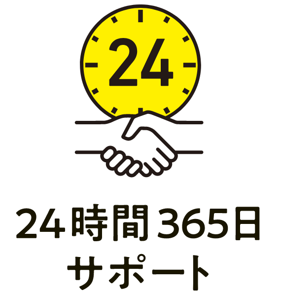24時間365日サポート