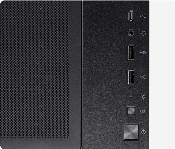 NEXTGEAR ミニタワーケース筐体インターフェースのイメージ画像