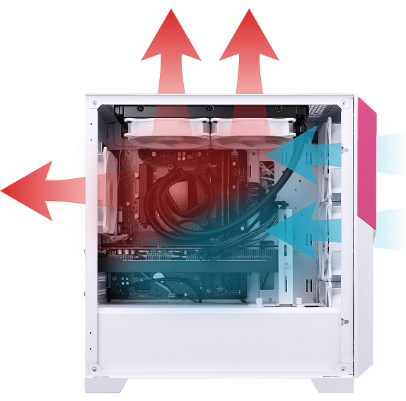 NEXTGEAR ミニタワーケース筐体ケースファンのイメージ画像