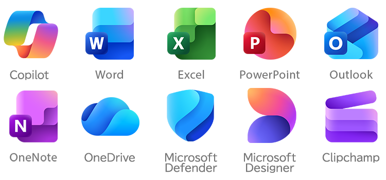 Microsoft 365 Personal ラインアップ