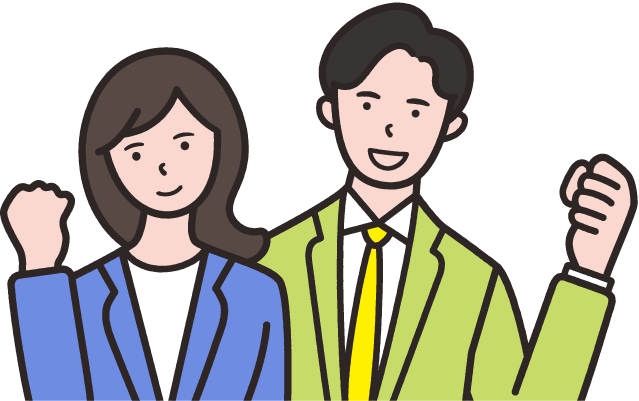 学生2人のイラスト