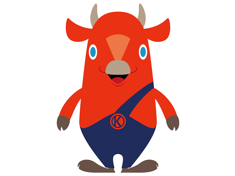 木古内町のマスコットキャラクター 『キーコ』 ※牛の男の子です。
