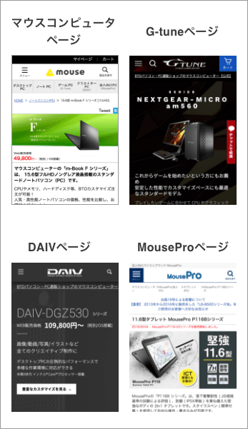 ラインアップ一覧のスクリーンショット