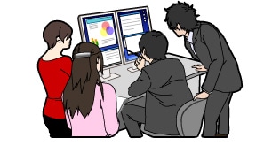 どの角度から見ても安定した色表示が可能