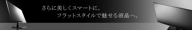 さらに美しくスマートに、フラットスタイルで魅せる液晶へ。 