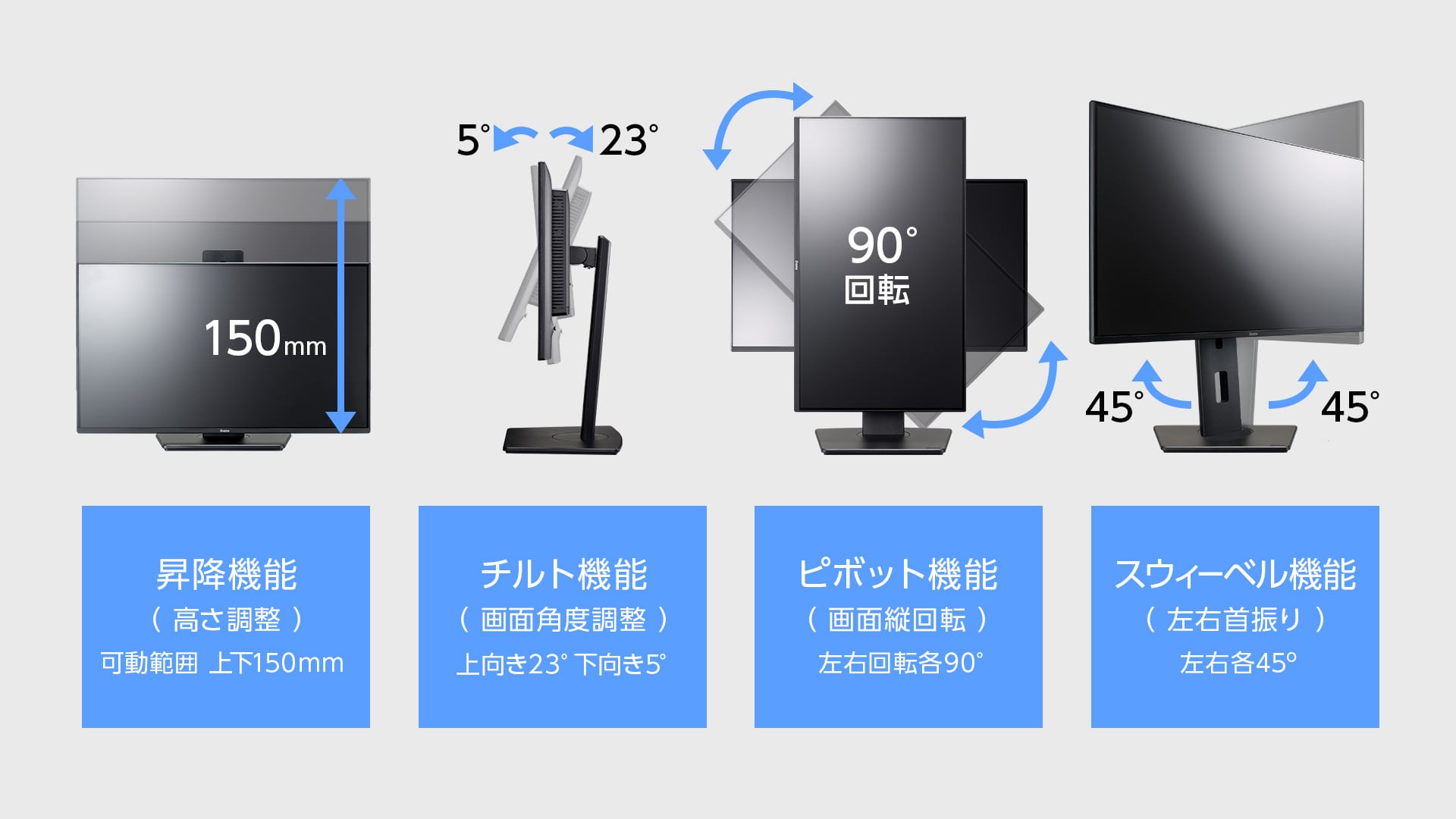 使用シーンに合わせて調整できる、多機能スタンド