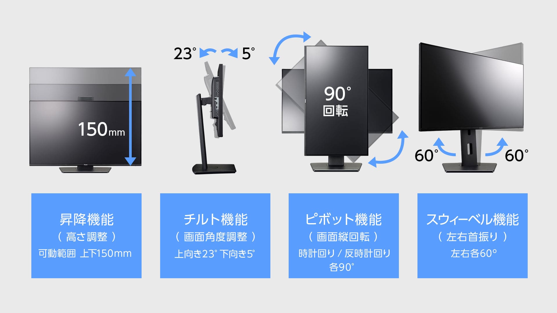 使用シーンに合わせて調整できる、多機能スタンド