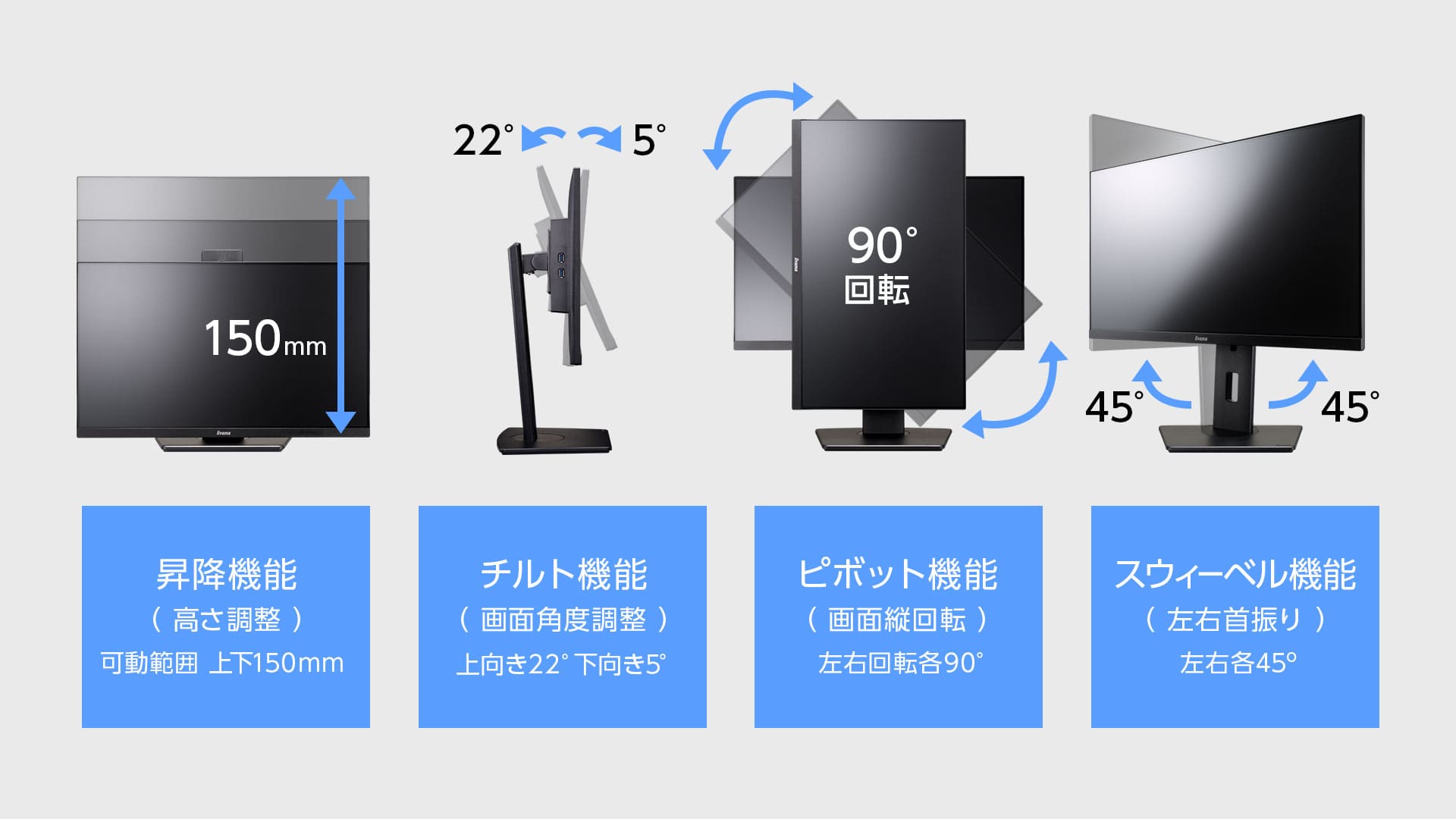 使用シーンに合わせて調整できる、多機能スタンド