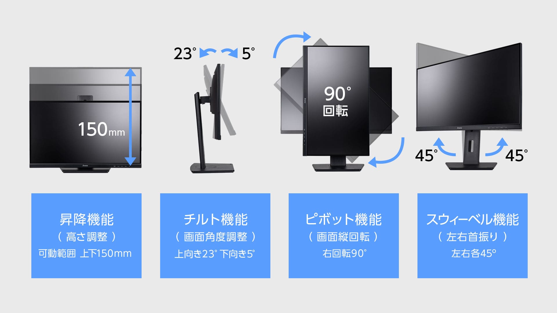 使用シーンに合わせて調整できる、多機能スタンド
