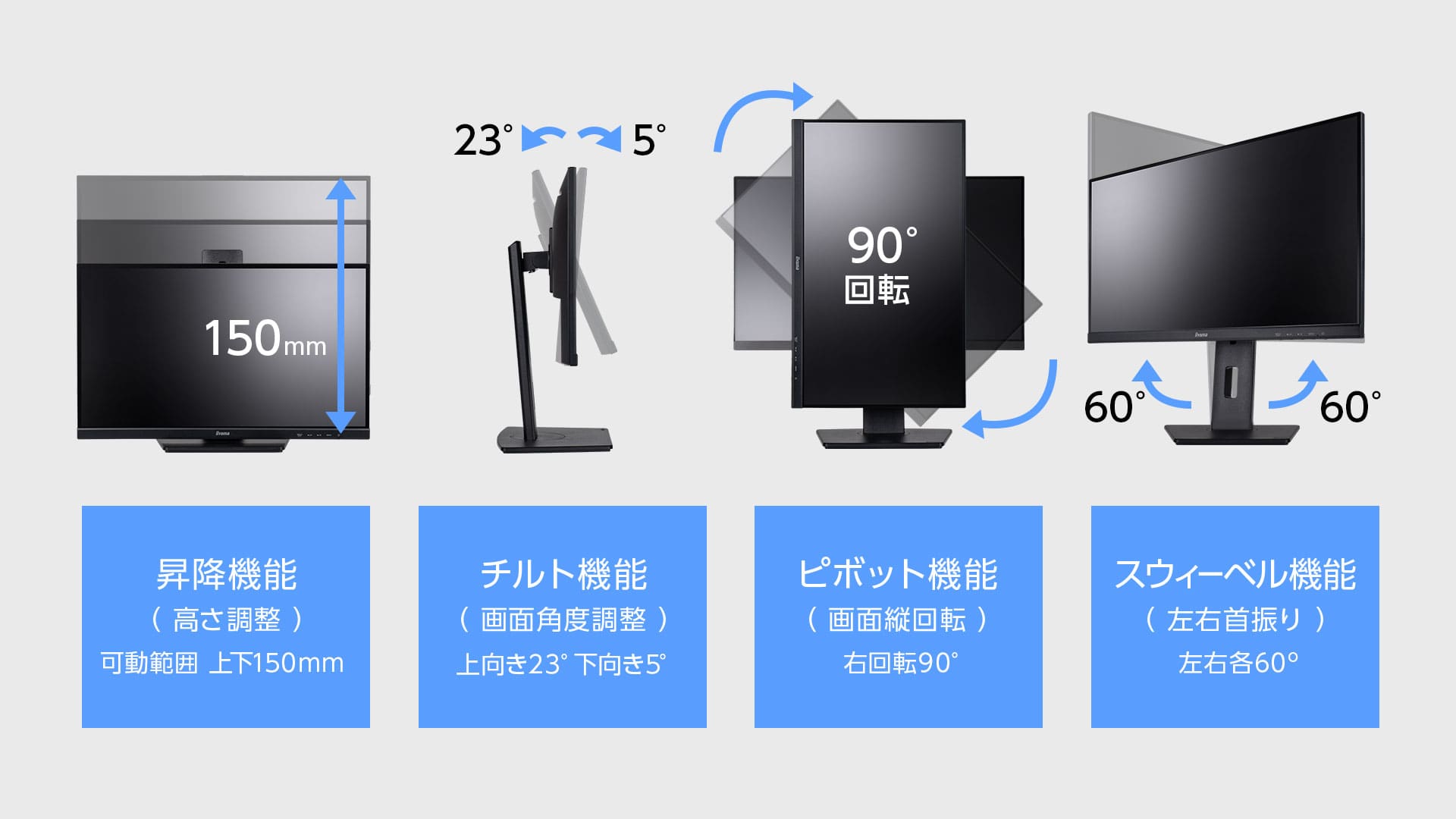 使用シーンに合わせて調整できる、多機能スタンド