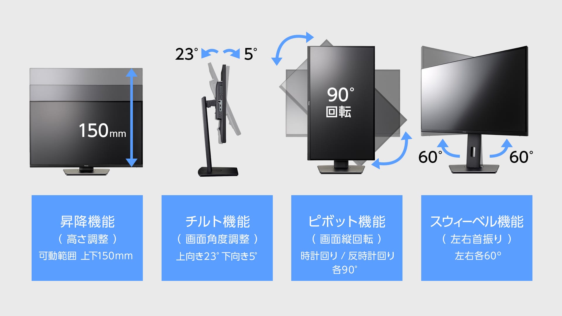 使用シーンに合わせて調整できる、多機能スタンド