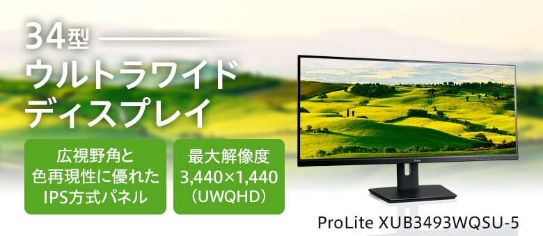 34型 IPS方式液晶ディスプレイ ProLite XUB3493WQSU-5