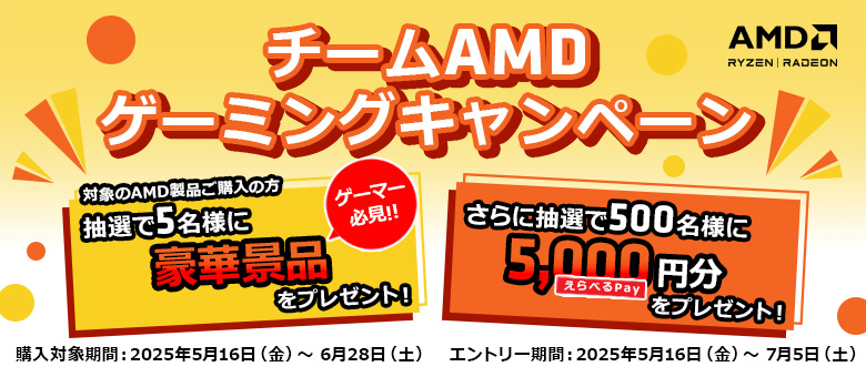 チームAMD ゲーミングキャンペーン