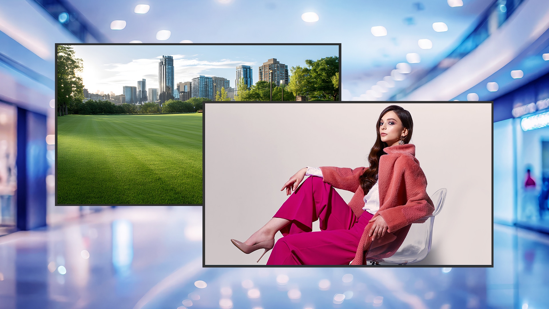 用途やコンテンツに合わせて使える、大画面サイネージディスプレイ