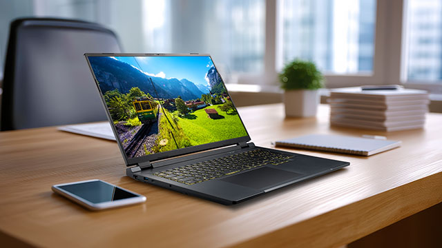 家族みんなで見れる18インチの大画面液晶を搭載したノートPC