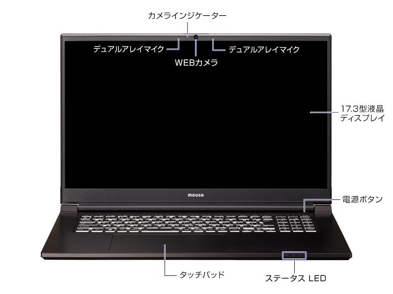 mouse K7 Windows 11 17.3型 Core i7 GeForce GTX 1650 プレミアム