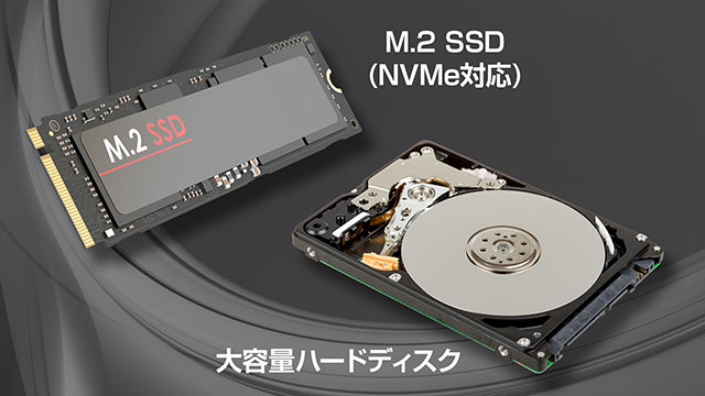 M.2 SSD(NVMe対応)大容量ハードディスク